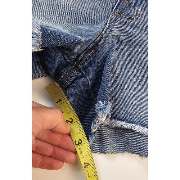 The high rise short kensie luxe denim raw hem shorts  stretch comfort 6 / 28 - Picture 6 of 7